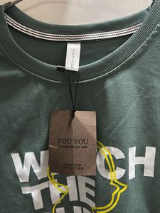 Green Graphic Print Cropped T-Shirt
