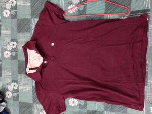 Men's Maroon Polo T-Shirt