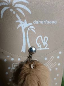 Cute Cartoon Sling Bag with Pom Po