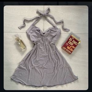 Gray Halter Neck Mini Dress⭐️