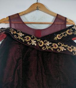 Burgundy And Cream Gowns (Women's)