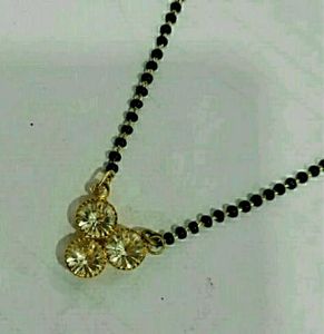 Set 2 Moti Metal Ki Chudiya &amp; Diamond Mangalsutra