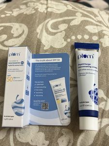 Plum Rice Water & Niacinamide SPF 50 and Creme duo