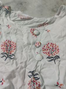 White Indo Western Crop Top