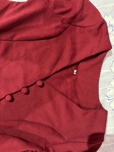 Elegant Red Peplum unused  Top