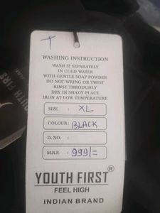 Men's Black Full Sleeve Shirt brand new unused