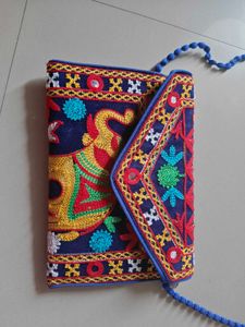 Embroidered Clutch Bag