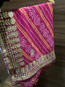 Bandhej Saree With Blouse