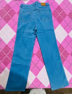 Blue Denim straight Leg Jeans