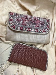 Handmade Clutch with Traditional Art set of 2