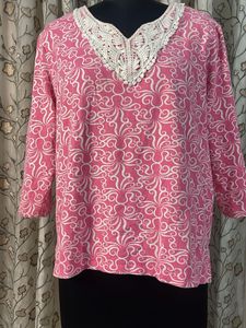 Pink Printed Kurta