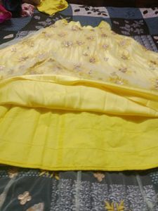 Beautiful Yellow Embroidered Lehenga