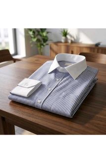 LuxeThread Striped black and white shirt 44 size