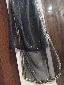 Elegant Black Sequined Dupatta
