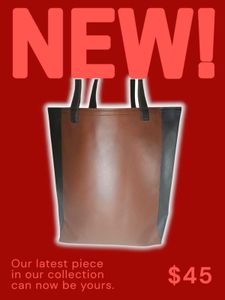 Stylish Two-Tone Tote Bag