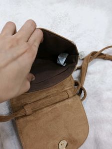 Brown Suede &amp; Crossbody Bag