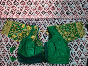 Bridal Aari work Green blouse