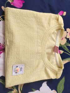 Cute Yellow Textured Top