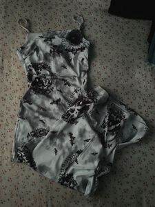 Gothic Print Slip Dress