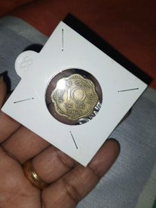 Antique Rare Coin Of India 10 Paise Year 1968