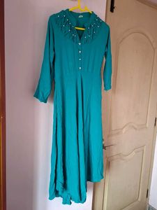 Teal Embellished Ethnic Gown