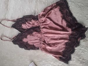 Lace Trimmed Satin Teddy