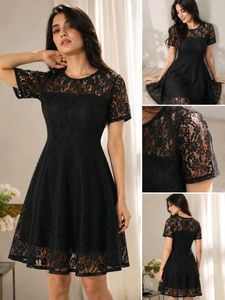 Elegant Black Lace Dress