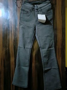 Stylish Grey Flared Jeans