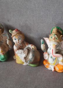 2 Lord Ganesha and one Balkrishna Idols
