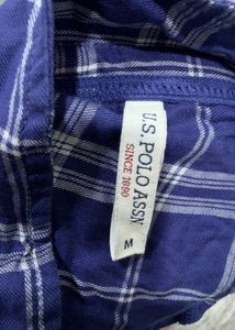 Classic Blue Plaid Button-Up Shirt