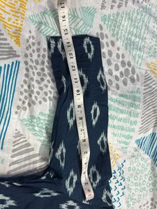 Navy Blue Ikat Print Kurta