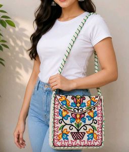 Embroidered Sling Bag