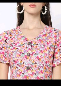 Floral Mini Dress with corset back 🎀💗
