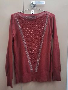 Embellished Knit Sweater