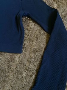 Navy Blue Pullover Top