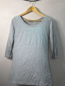 Striped 3/4 Sleeve Casual Top