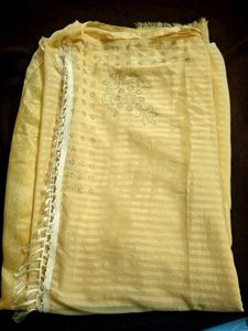 Elegant Yellow Saree with Embellishments