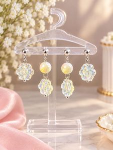Sparkling Flower Drop Earrings