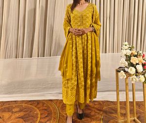 Elegant Embroidered floral suit