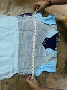 Beautiful Sky Blue Anarkali Kurti