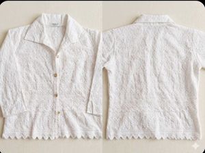 White chickenkari Embroidered shirt