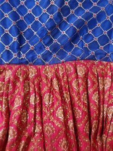 Beautiful Blue &amp; Pink Ethnic Gown