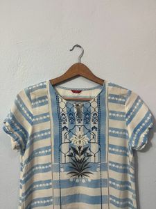 Blue And White Kurti From W