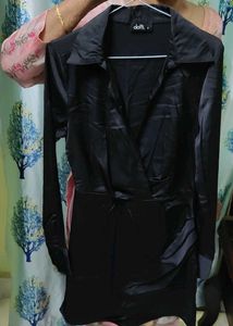Chic Black Wrap Dress