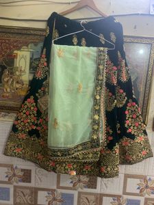 Elegant Velvet Lehenga Set