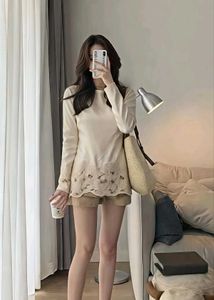 New with tag Cream Floral Embroidered Long Sleeve