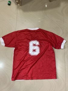Score Red &amp; White Soccer Jersey