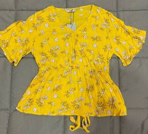 ONLY Casual Regular Sleeves PrintedWomen YellowTop