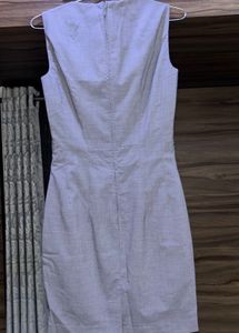 Sleek Grey Sleeveless Sheath Dress