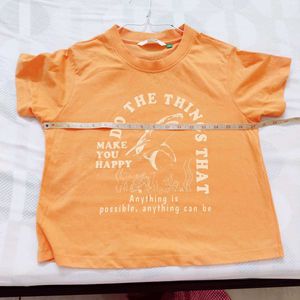 Orange Graphic Shark T-Shirt